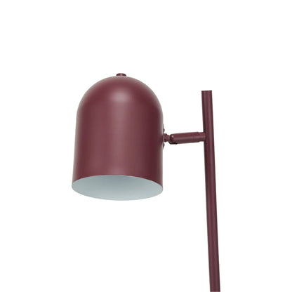 Mulberry red metal table lamp with adjustable cloche shade – modern bedside and desk task light 55x16x23cm | Click Style