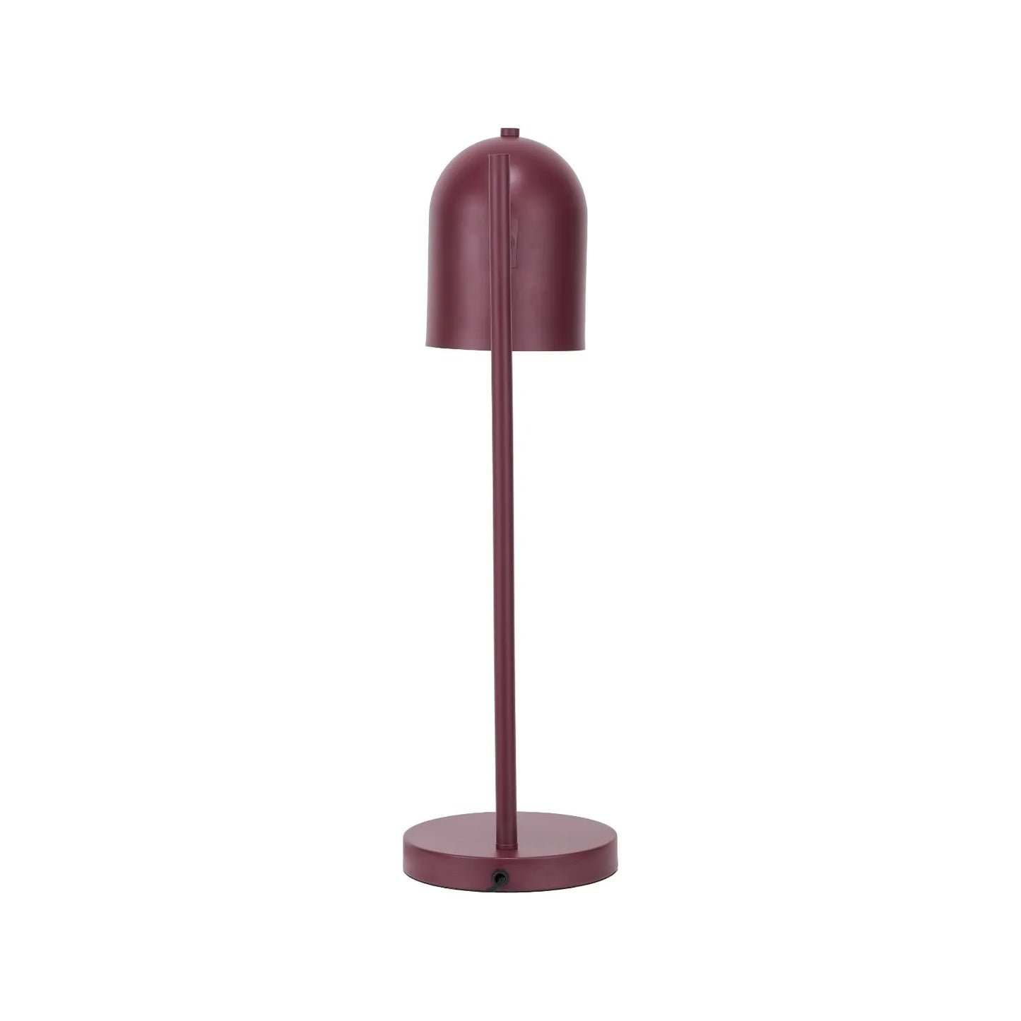 Mulberry red metal table lamp with adjustable cloche shade – modern bedside and desk task light 55x16x23cm | Click Style