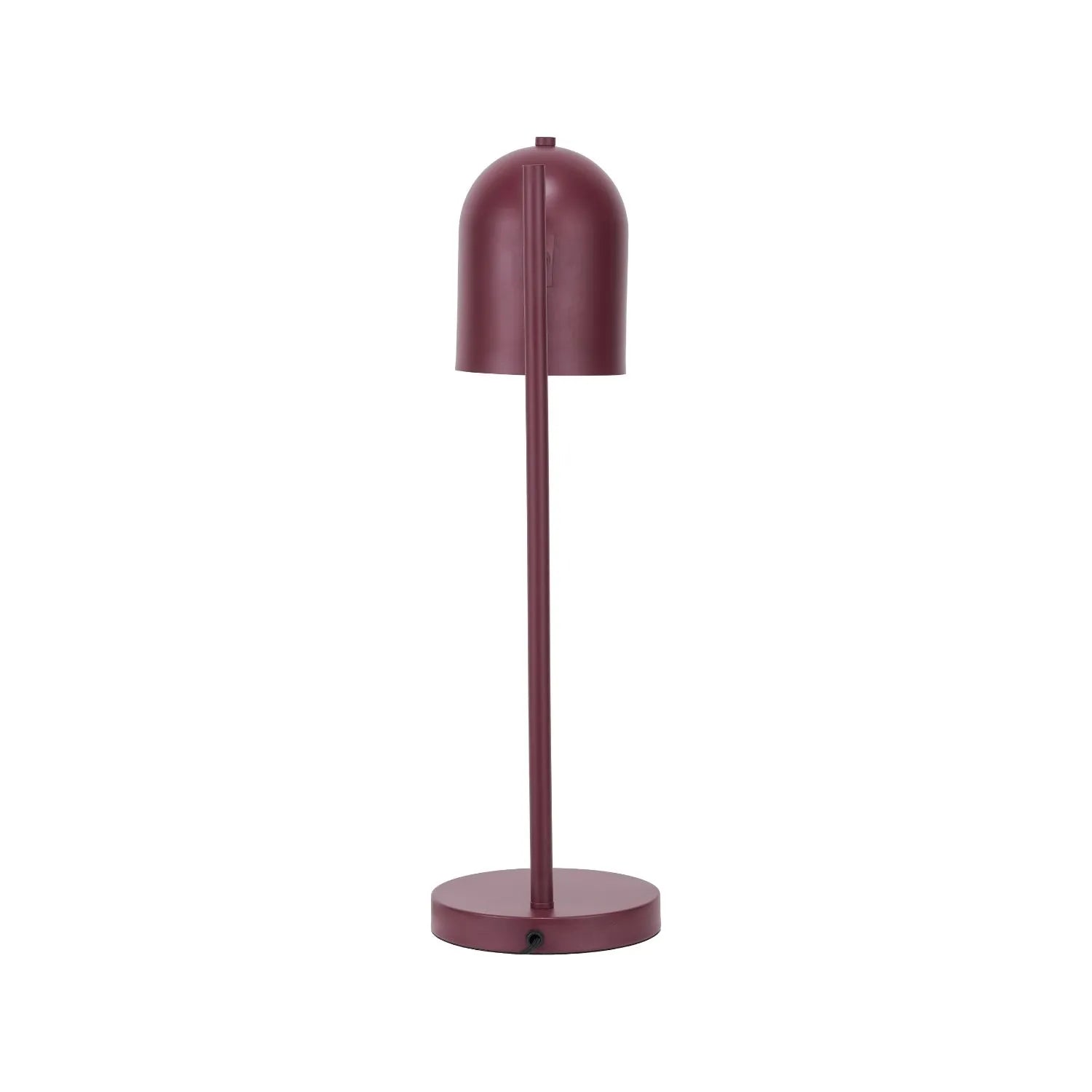 Mulberry red metal table lamp with adjustable cloche shade – modern bedside and desk task light 55x16x23cm | Click Style