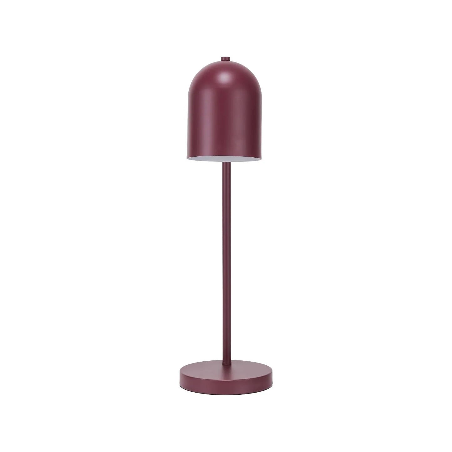 Mulberry red metal table lamp with adjustable cloche shade – modern bedside and desk task light 55x16x23cm | Click Style