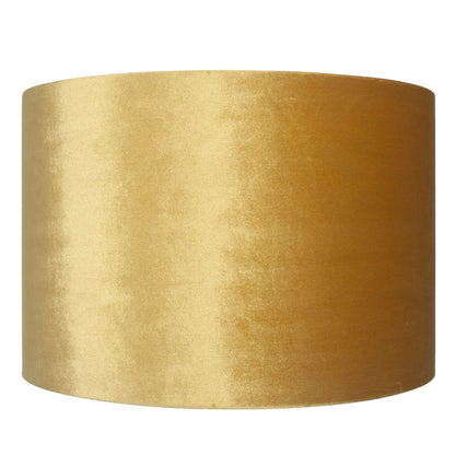 Mustard Yellow Velvet Drum Lampshade 40cm/16in | Click Style