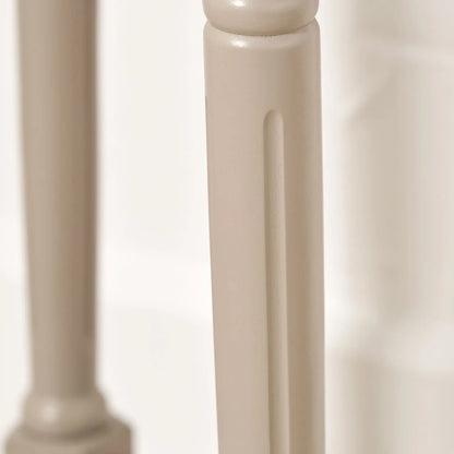 Narrow light beige wooden side table with shelf – slim pine bedside or accent table with turned legs and lower storage 72x36x36cm | Click Style