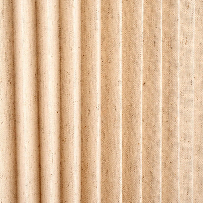 Natural Beige Pleated Linen Drum Lampshade with Tall Cylinder Shape – Textured Neutral Light Shade for Ceiling Table & Floor Lamps 30cm/12in - Click Style