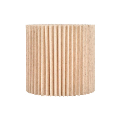 Natural Beige Pleated Linen Drum Lampshade with Tall Cylinder Shape – Textured Neutral Light Shade for Ceiling Table & Floor Lamps 30cm/12in - Click Style