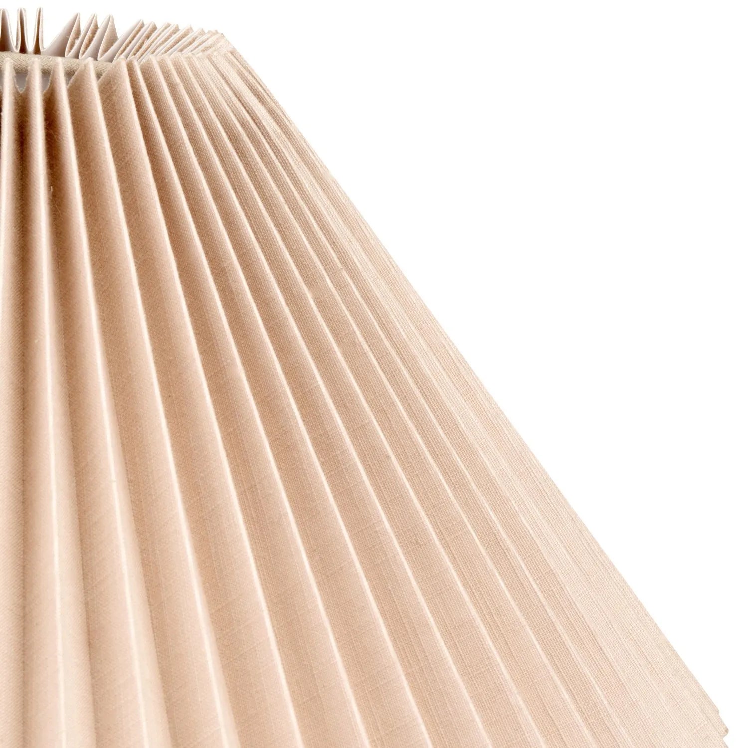 Natural Beige Pleated Linen Tapered Lampshade with Classic Cone Shape – Textured Neutral Light Shade for Ceiling Table & Floor Lamps 35cm/14in - Click Style