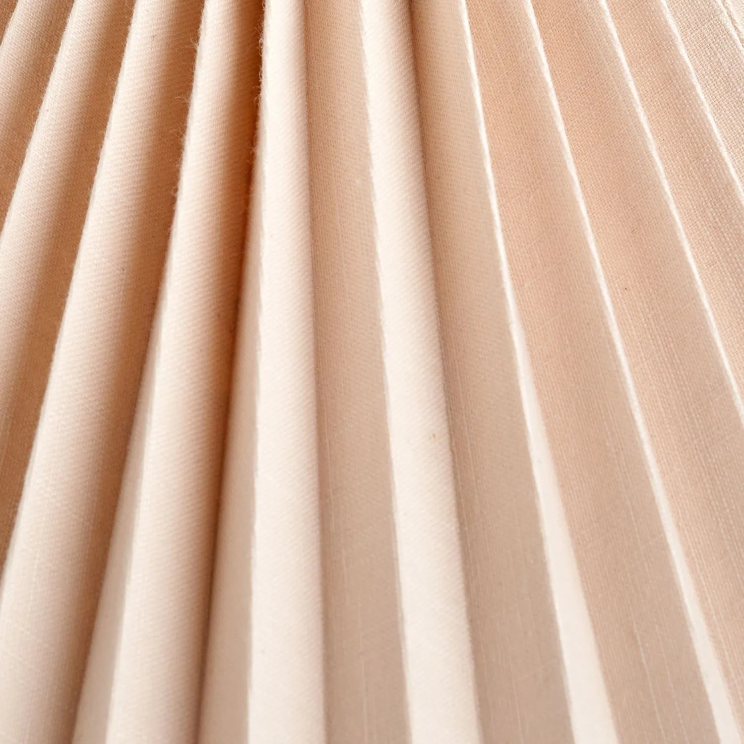 Natural Beige Pleated Linen Tapered Lampshade with Classic Cone Shape – Textured Neutral Light Shade for Ceiling Table & Floor Lamps 45cm/18in - Click Style