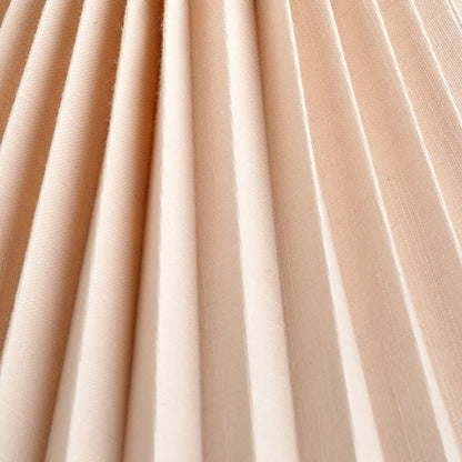 Natural Beige Pleated Linen Tapered Lampshade with Classic Cone Shape – Textured Neutral Light Shade for Ceiling Table & Floor Lamps 45cm/18in - Click Style