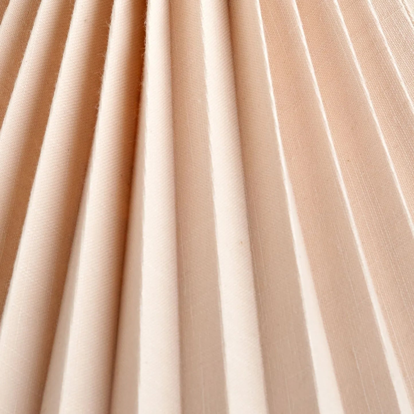 Natural Beige Pleated Linen Tapered Lampshade with Classic Cone Shape – Textured Neutral Light Shade for Ceiling Table & Floor Lamps 35cm/14in - Click Style