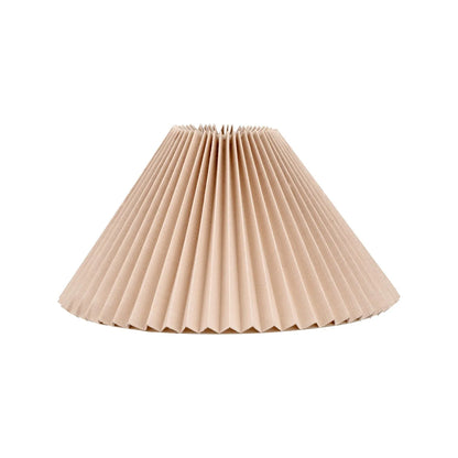 Natural Beige Pleated Linen Tapered Lampshade with Classic Cone Shape – Textured Neutral Light Shade for Ceiling Table & Floor Lamps 45cm/18in - Click Style