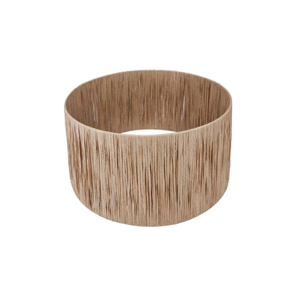 Natural Beige Raffia Drum Lampshade with Wrapped Textured Finish – Neutral Light Shade for Ceiling Table & Floor Lamps 30cm/12in - Click Style