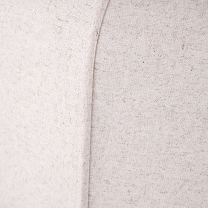 Large Natural Linen Rounded Squat Pendant Ceiling Light with Black Fabric Cable – Adjustable & Dimmable Cream & Black Modern Hanging Lamp 120x51x51cm | Click Style