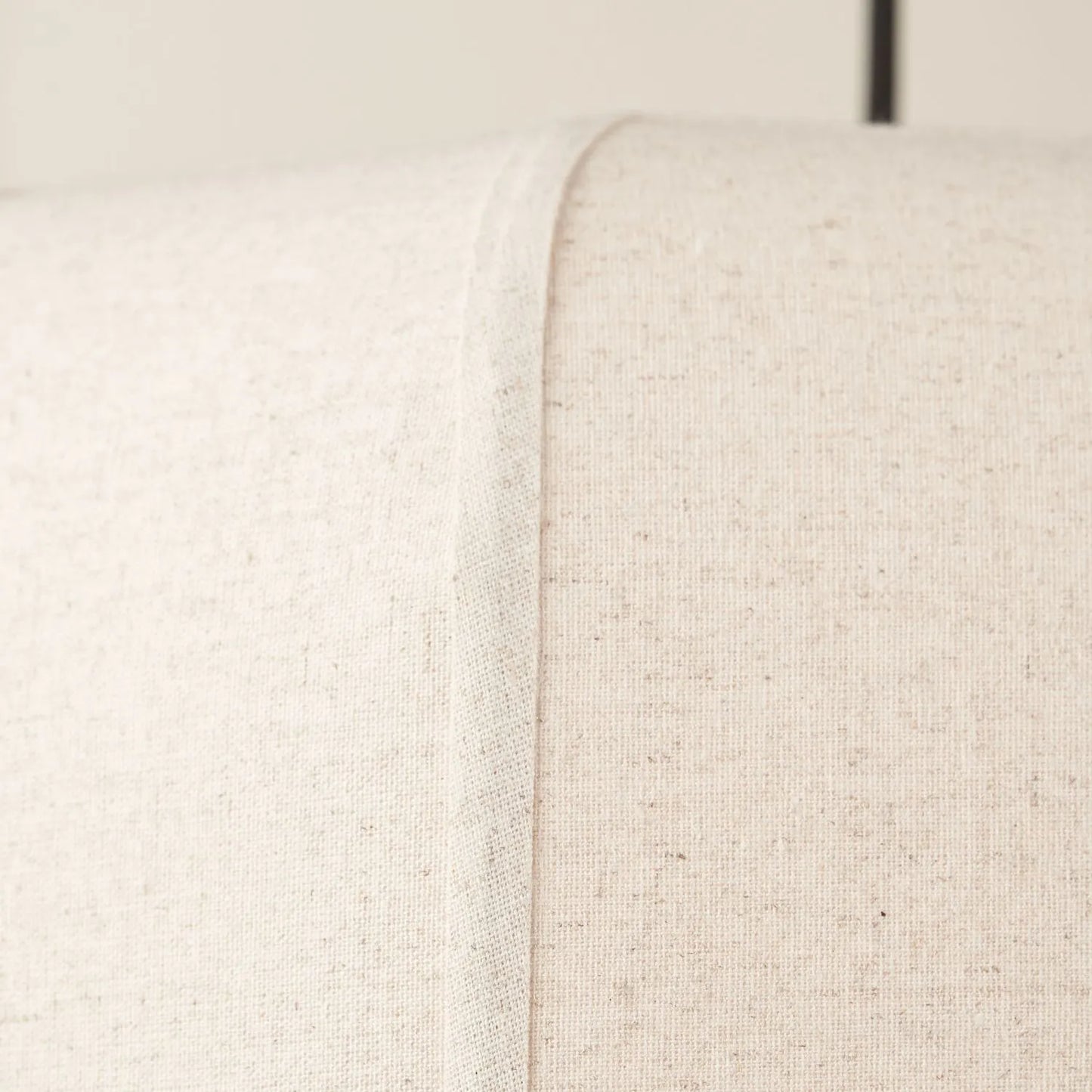 Large Natural Linen Rounded Squat Pendant Ceiling Light with Black Fabric Cable – Adjustable & Dimmable Cream & Black Modern Hanging Lamp 120x51x51cm | Click Style