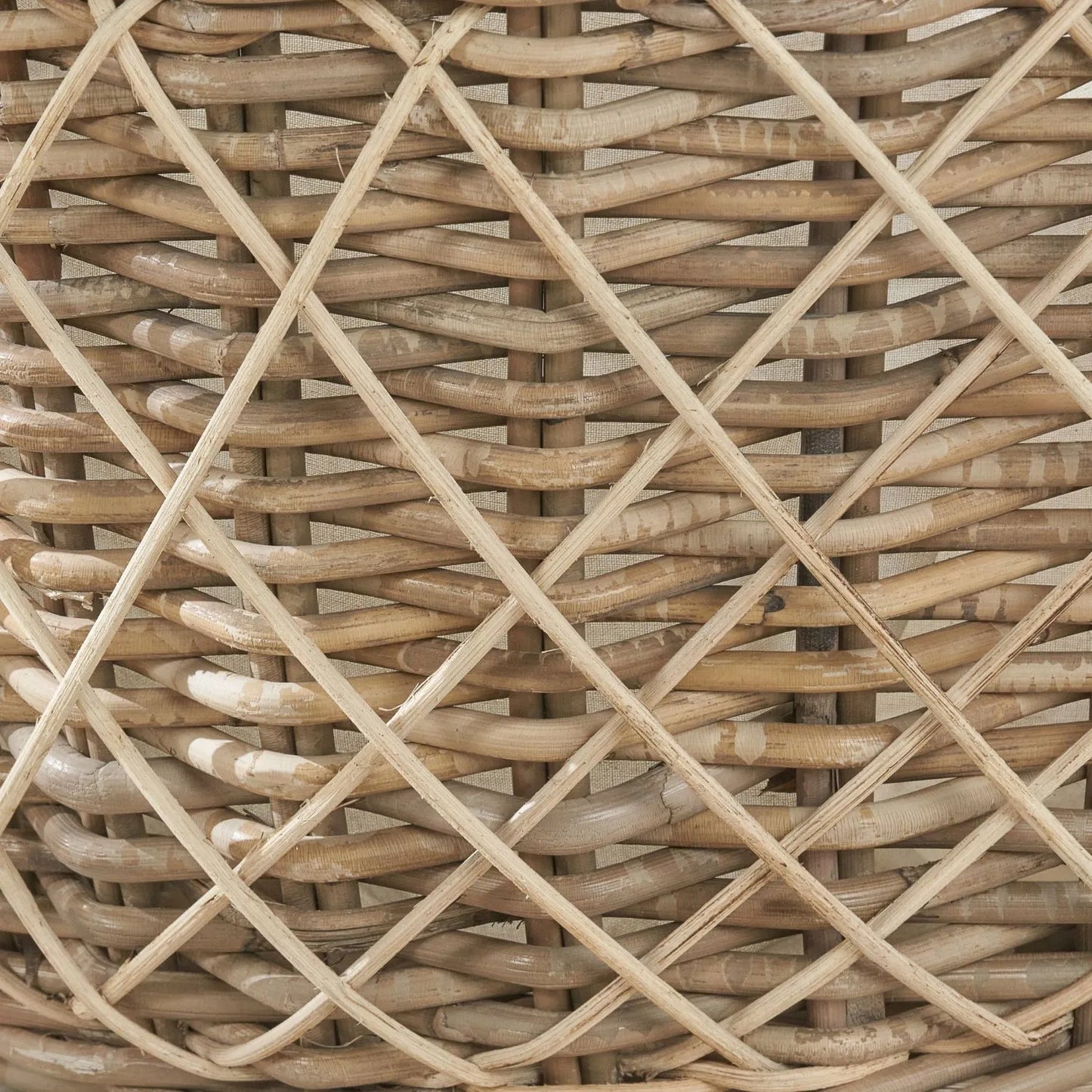 Natural Rattan Oval Laundry Basket with Handles & Linen Liner – Stylish Storage for Home Organisation 55x45x34cm - Click Style