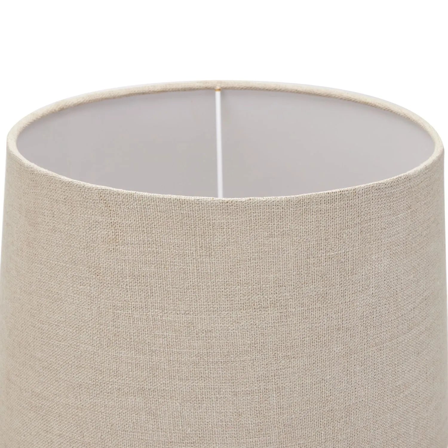 Natural Wash Acacia Wood Candlestick Table Lamp with Cream Tapered Linen Shade – Hand-Turned Bedside & Side Table Light 70x36x36cm | Click Style