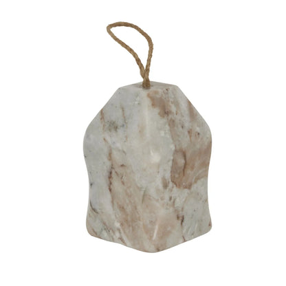 Natural White Marble House-Shaped Door Stop with Jute Rope Handle & Unique Veining – Neutral Decorative Weighted Stone Doorstop 11x8x8cm | Click Style
