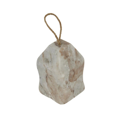 Natural White Marble House-Shaped Door Stop with Jute Rope Handle & Unique Veining – Neutral Decorative Weighted Stone Doorstop 11x8x8cm | Click Style