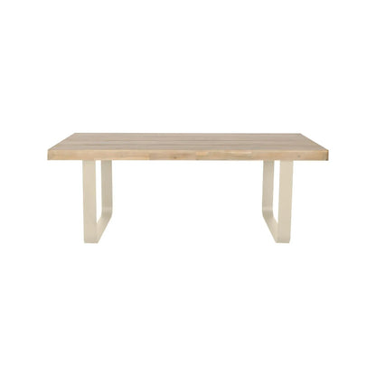 Natural & Light Beige 8 Seater Outdoor Garden Dining Set with Square Tie-On Cushions – Large Rectangular Thick-Top Acacia Wood Table & 8 Curved Back Rope Weave Dining Chairs, Light Beige Powder Coated Aluminium Frame, Light Linen Season-Proof Cushions with Secure Ties, Weather Resistant Luxury Garden Patio Furniture Set for Gardens, Patios, Decking & Terraces | Click Style