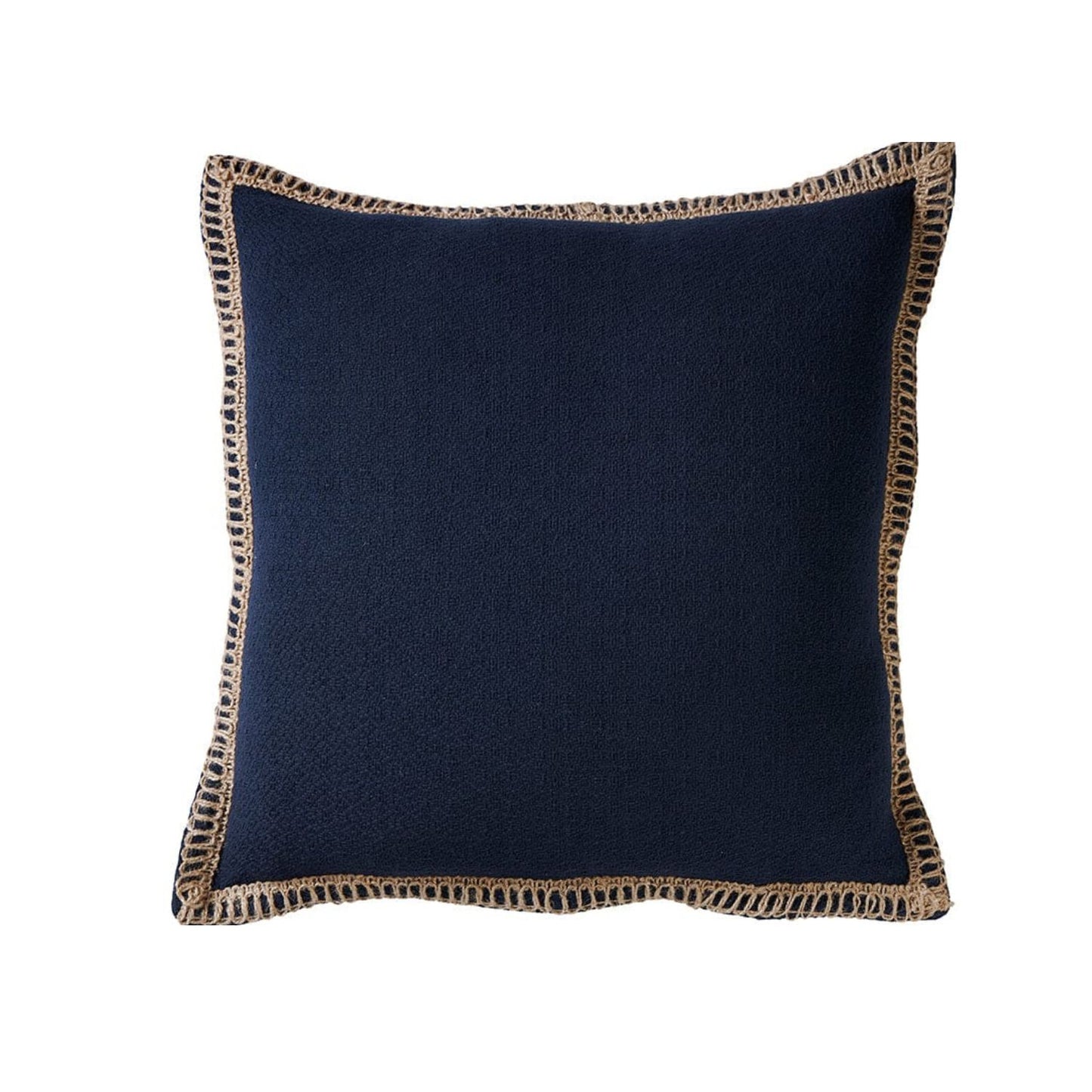 Navy cushion in Jute 50x50