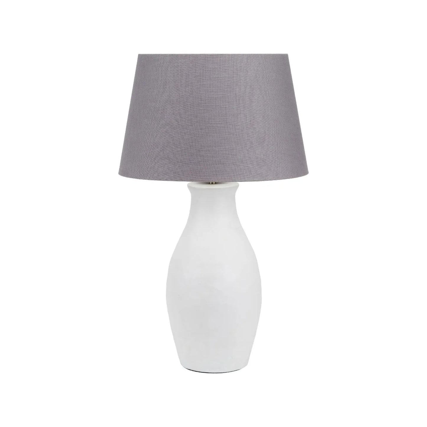 Neutral Matt White Textured Ceramic Table Lamp Base with Sculptural Bottle Shape – Handcrafted Modern Light Base 49x20x20cm | Click Style