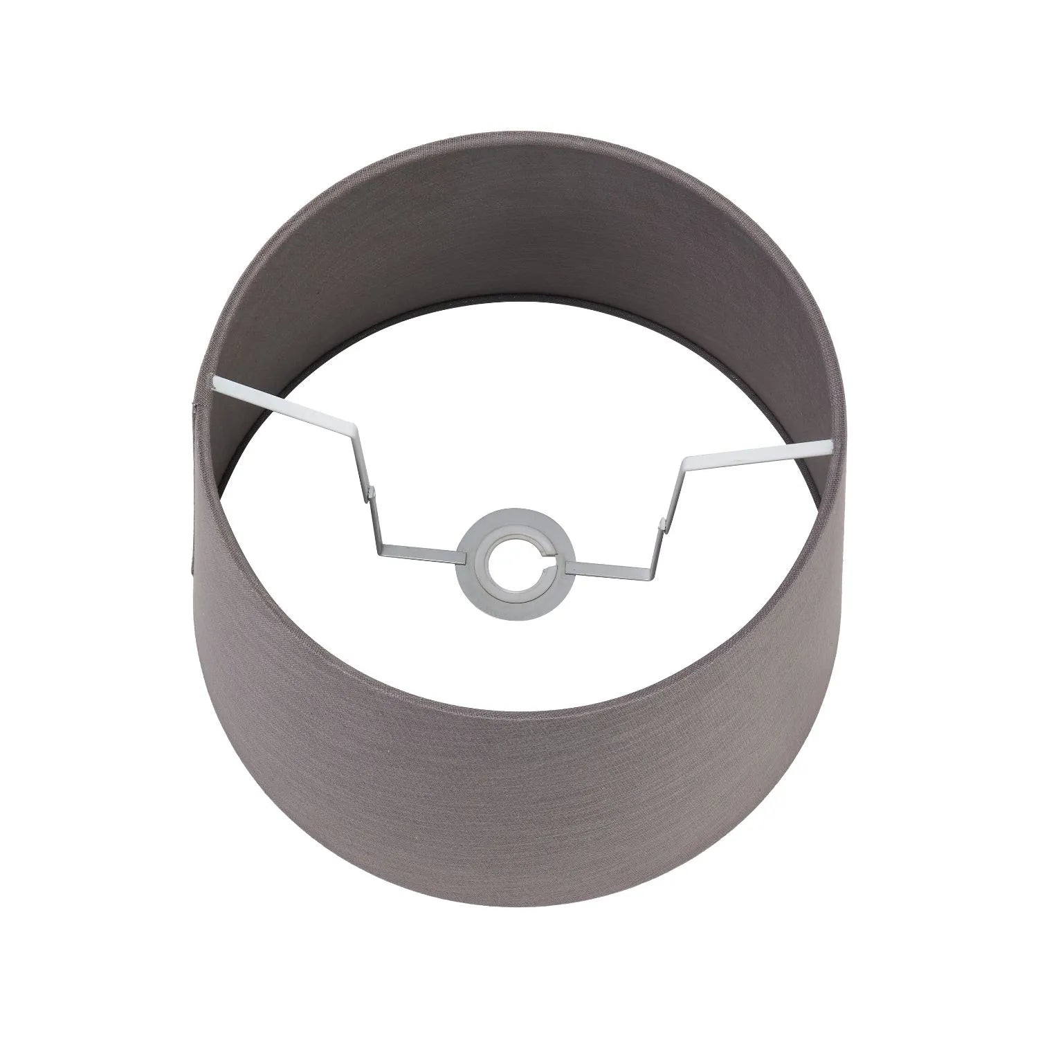 Neutral Matt White Textured Ceramic Table Lamp with 40cm Grey Self-Lined Linen Tapered Shade – Handcrafted Modern Bottle-Shaped Light 69x40x40cm | Click Style