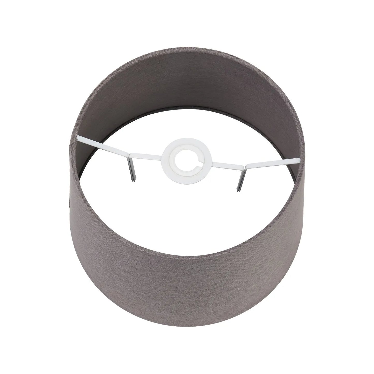 Neutral Matt White Textured Ceramic Table Lamp with 40cm Grey Self-Lined Linen Tapered Shade – Handcrafted Modern Bottle-Shaped Light 69x40x40cm | Click Style