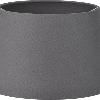 Neutral Matt White Textured Ceramic Table Lamp with 40cm Grey Self-Lined Linen Tapered Shade – Handcrafted Modern Bottle-Shaped Light 69x40x40cm | Click Style