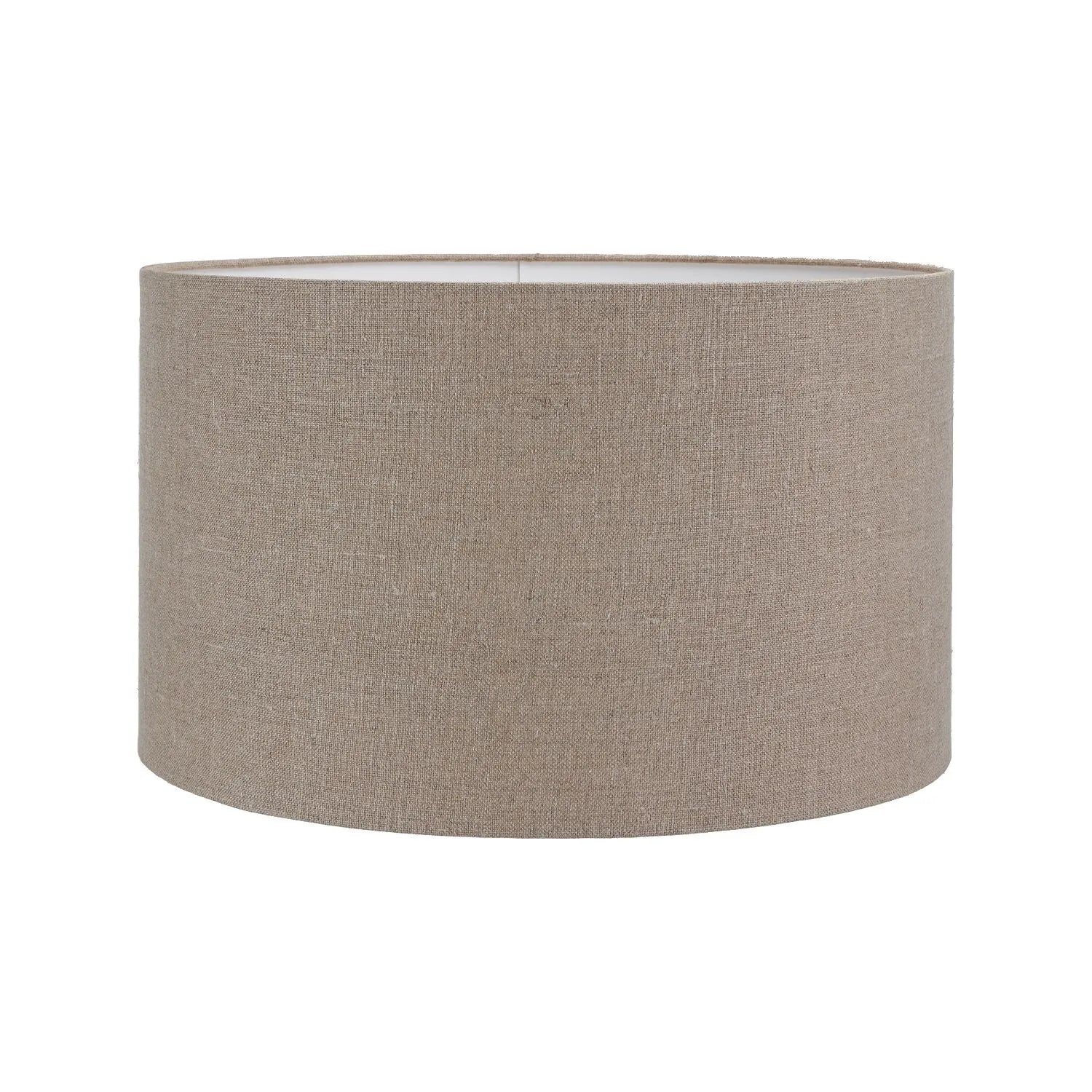 Neutral Matt White Textured Ceramic Table Lamp with 40cm Natural Linen Drum Shade – Handcrafted Modern Bottle-Shaped Light 72x40x40cm | Click Style