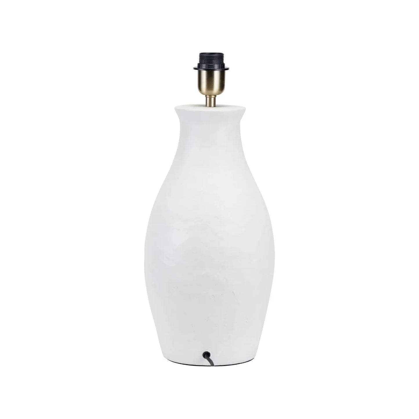 Neutral Matt White Textured Ceramic Table Lamp with 40cm Natural Linen Tapered Shade – Handcrafted Modern Bottle-Shaped Light 69x40x40cm | Click Style