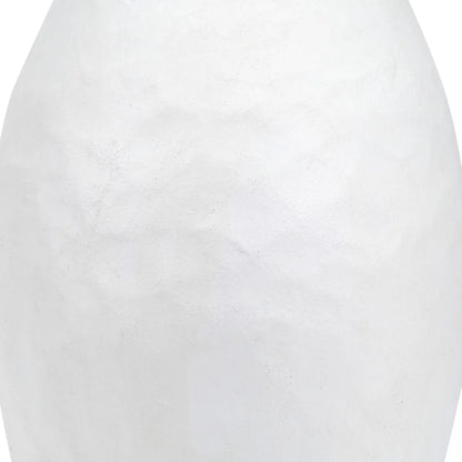 Neutral Matt White Textured Ceramic Table Lamp with 40cm Sage Green & White Tribal Ikat Cotton Drum Shade – Handcrafted Modern Bottle-Shaped Light 72x40x40cm | Click Style