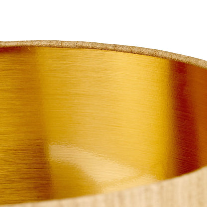 Neutral White Art Deco Scallop Fan Ceramic Table Lamp with Gold Slubbed Silk Gold-Lined Drum Shade – Decorative Sculpted Lighting 48x35x35cm | Click Style