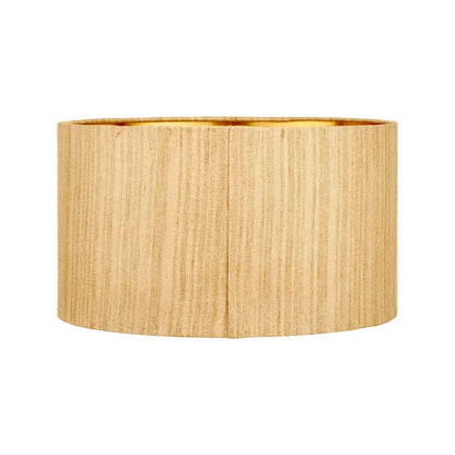Neutral White Art Deco Scallop Fan Ceramic Table Lamp with Gold Slubbed Silk Gold-Lined Drum Shade – Decorative Sculpted Lighting 48x35x35cm | Click Style
