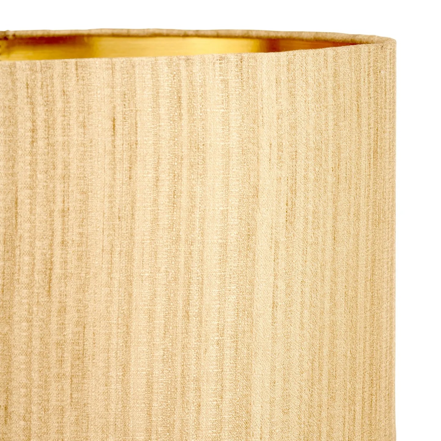 Neutral White Art Deco Scallop Fan Ceramic Table Lamp with Gold Slubbed Silk Gold-Lined Drum Shade – Decorative Sculpted Lighting 48x35x35cm | Click Style