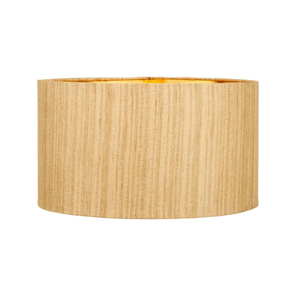 Neutral White Art Deco Scallop Fan Ceramic Table Lamp with Gold Slubbed Silk Gold-Lined Drum Shade – Decorative Sculpted Lighting 48x35x35cm | Click Style