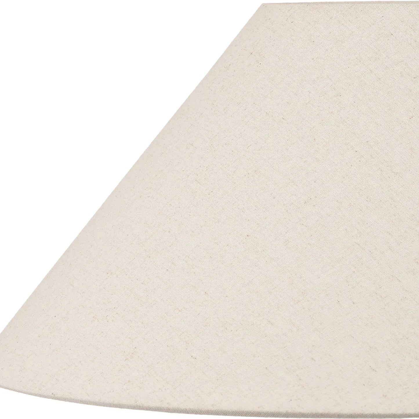 Neutral White Art Deco Scallop Fan Ceramic Table Lamp with Natural Beige Hopsack Empire Tapered Shade – Decorative Sculpted Lighting 46x45x45cm | Click Style