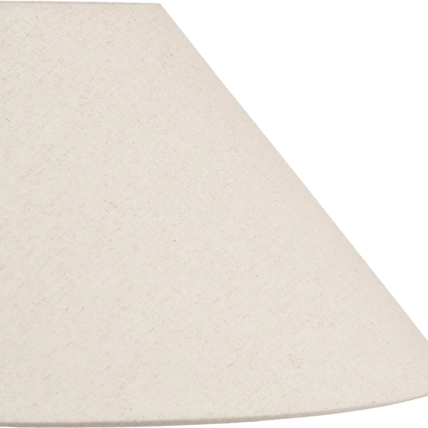 Neutral White Art Deco Scallop Fan Ceramic Table Lamp with Natural Beige Hopsack Empire Tapered Shade – Decorative Sculpted Lighting 46x45x45cm | Click Style