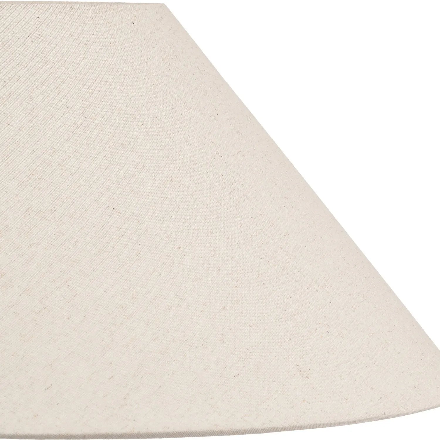 Neutral White Art Deco Scallop Fan Ceramic Table Lamp with Natural Beige Hopsack Empire Tapered Shade – Decorative Sculpted Lighting 46x45x45cm | Click Style