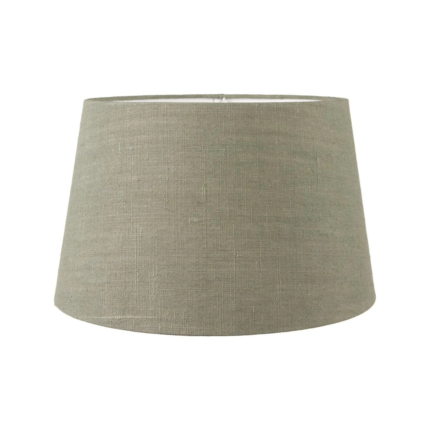Neutral White Art Deco Scallop Fan Ceramic Table Lamp with Pistachio Green Linen Tapered Shade – Decorative Sculpted Lighting 48x35x35cm | Click Style