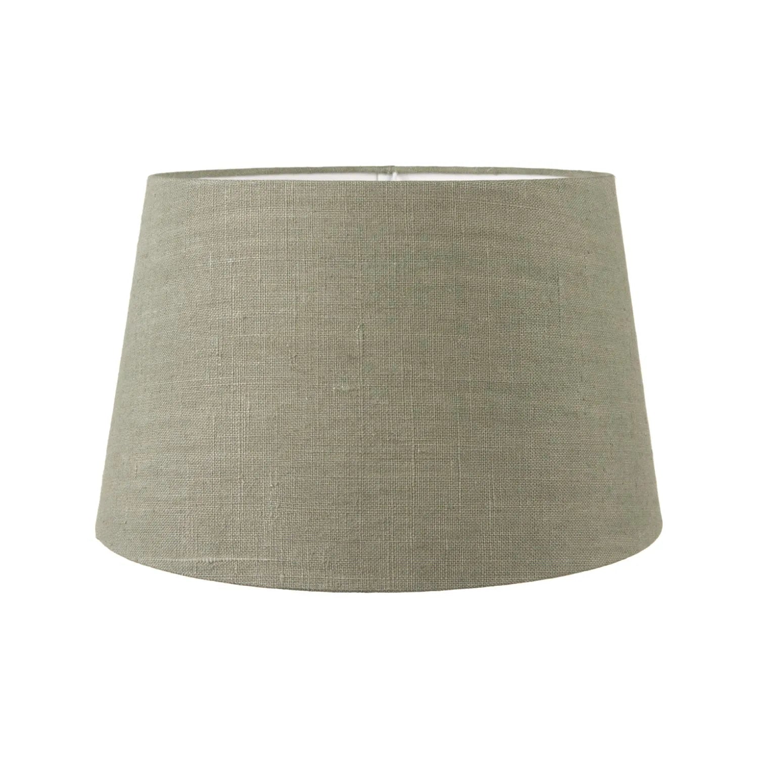 Neutral White Art Deco Scallop Fan Ceramic Table Lamp with Pistachio Green Linen Tapered Shade – Decorative Sculpted Lighting 48x35x35cm | Click Style