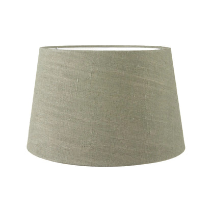 Neutral White Art Deco Scallop Fan Ceramic Table Lamp with Pistachio Green Linen Tapered Shade – Decorative Sculpted Lighting 48x35x35cm | Click Style