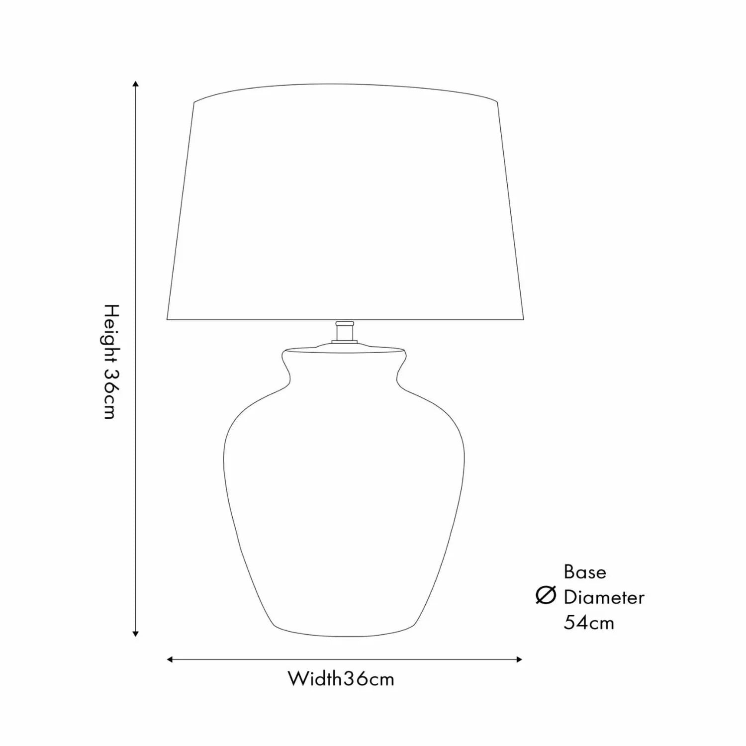 Neutral White & Grey Flecked Ceramic Table Lamp with White Tapered Cotton Shade – Distressed Stoneware-Effect Table Light Dimensions 54x36x36cm | Click Style