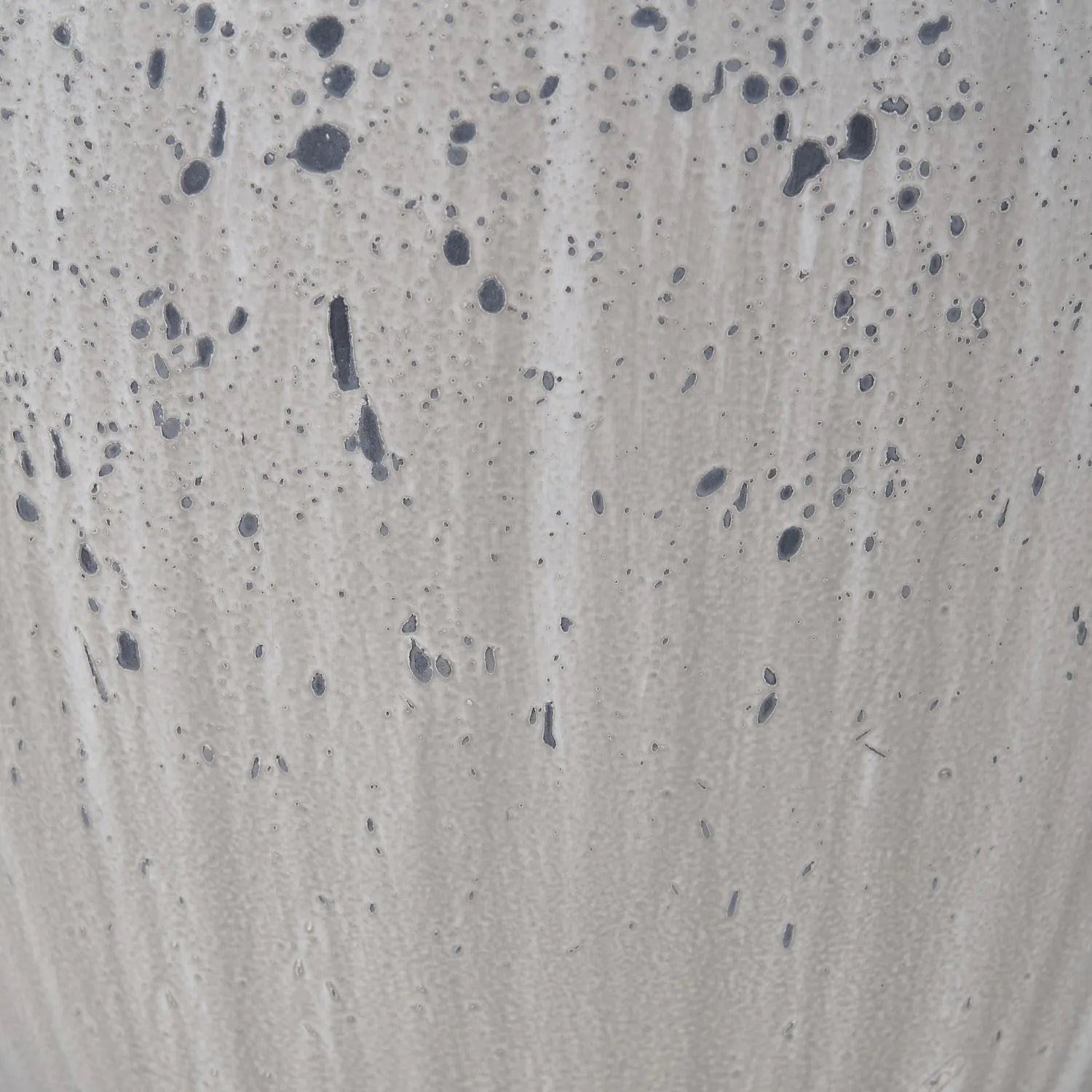 Neutral White & Grey Flecked Ceramic Table Lamp with White Tapered Cotton Shade – Distressed Stoneware-Effect Table Light 54x36x36cm | Click Style