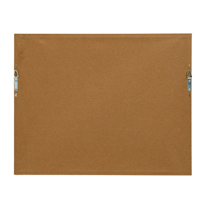 Neutral Ornithological Sandpiper Bird Print with Linen Background – Beaded Wooden Frame Framed Wall Art 40x50x2cm Back Fixture | Click Style