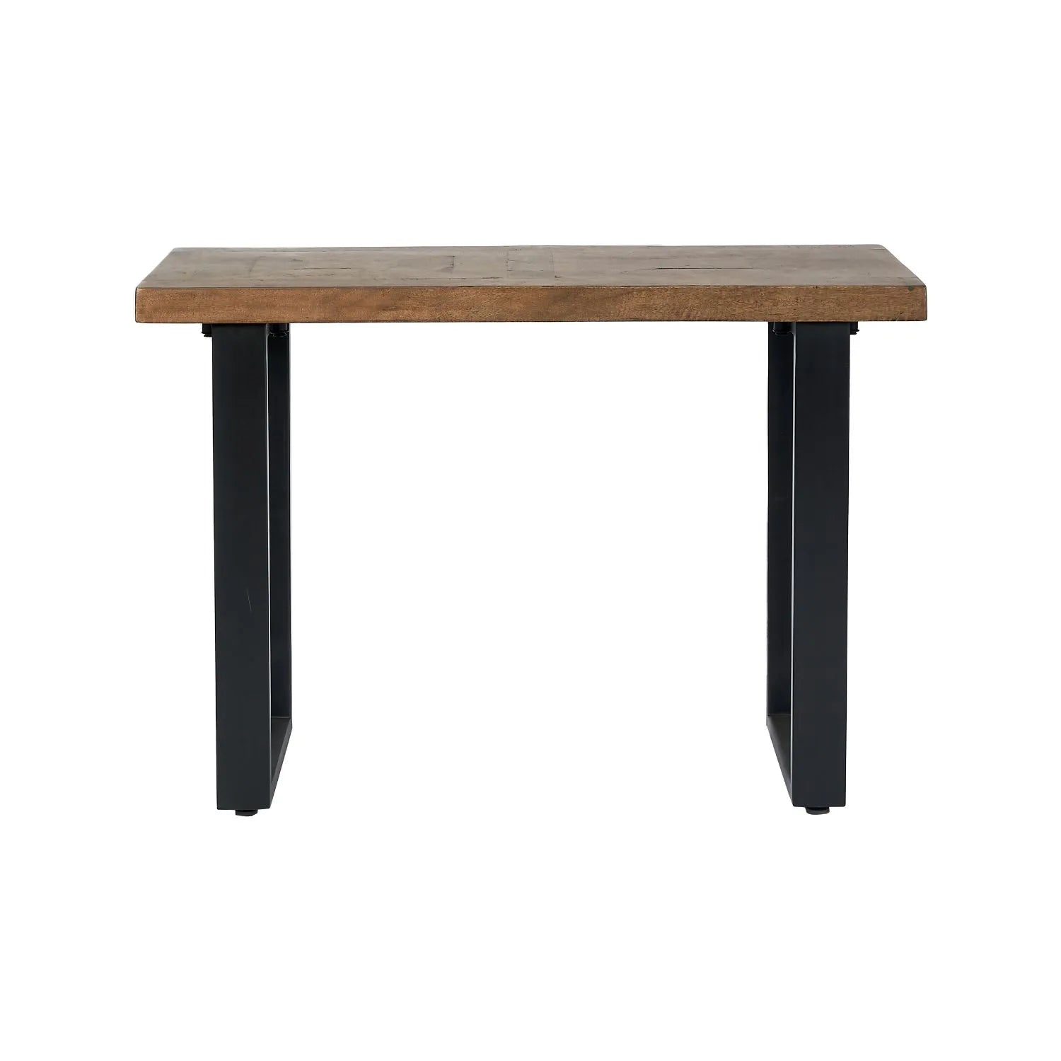Oak-Toned Mango Wood Console Table with Black Metal Frame – Modern Industrial Hallway Table 108x76x41cm | Click Style