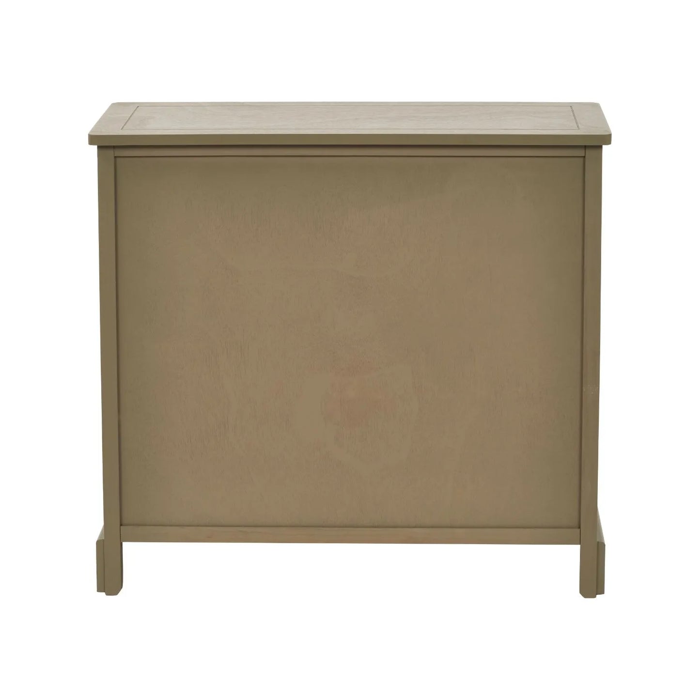 Rear View of Olive Green Pine Wood 6 Drawer Chest of Drawers 70x76x33cm | Click Style