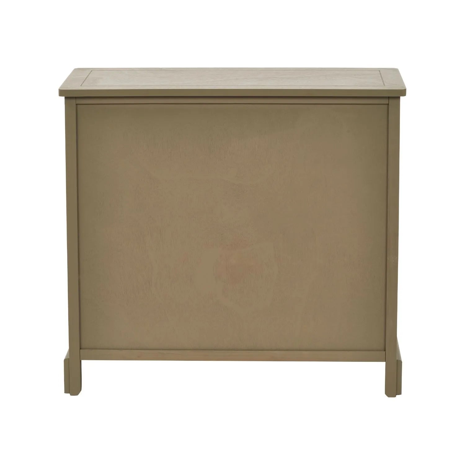 Rear View of Olive Green Pine Wood 6 Drawer Chest of Drawers 70x76x33cm | Click Style