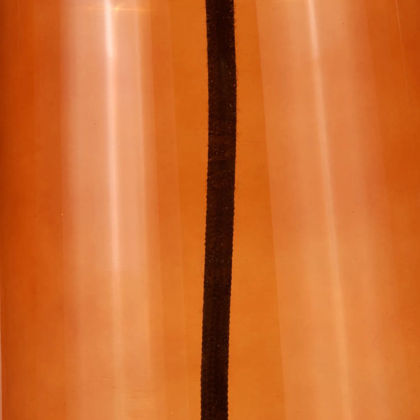 Orange Glass Table Lamp with Dome-Shaped Ribbed Amber Glass Shade & Gold Lampholder – Retro Eclectic Bedside & Side Table Light 37x20x20cm | Click Style