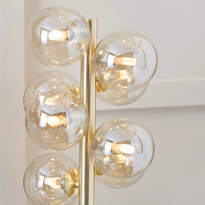 Pearlescent Glass Orb Gold Table Lamp – Modern Tabletop Lamp for Home Decor 57x25cm - Click Style