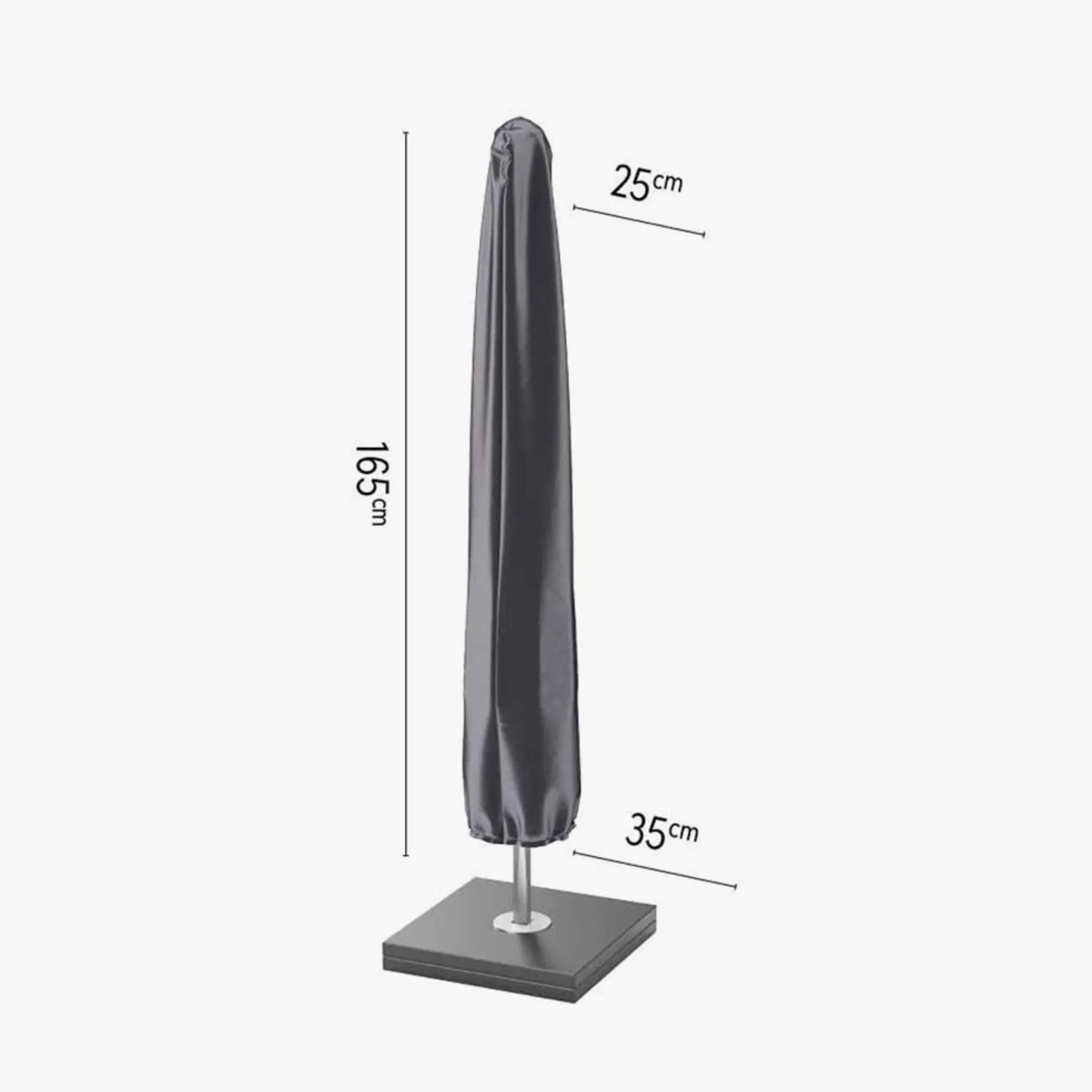 Platinum AeroCover Breathable Centre Pole Parasol Cover with Fibreglass Rod for Garden Parasols – Water-Resistant Outdoor Protective Cover 165x35cm | Click Style