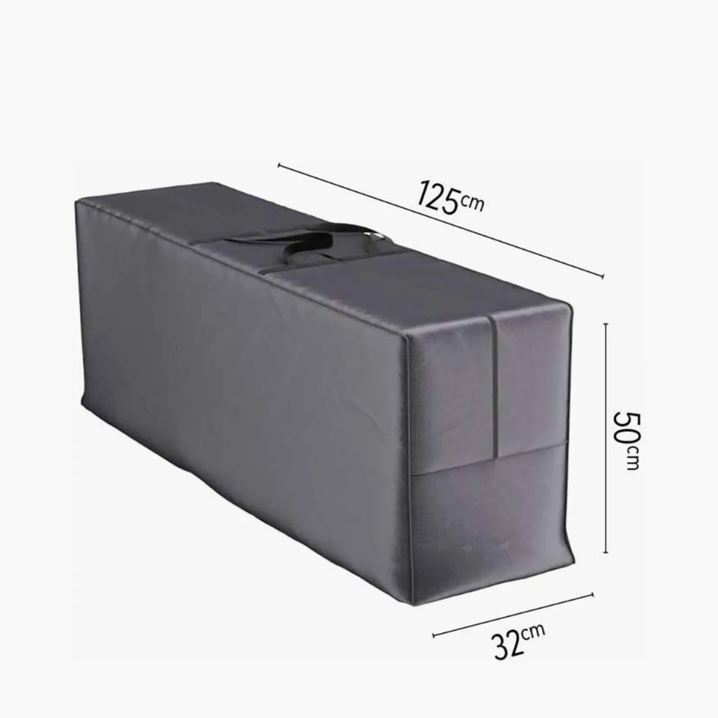 Platinum AeroCover Breathable Garden Cushion Storage Bag with Reinforced Handles and Double Zip Opening for Garden and Outdoor Cushions 125x32x50cm | Click Style