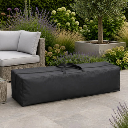 Platinum AeroCover Breathable Garden Cushion Storage Bag with Reinforced Handles and Double Zip Opening for Garden and Outdoor Cushions 125x32x50cm | Click Style